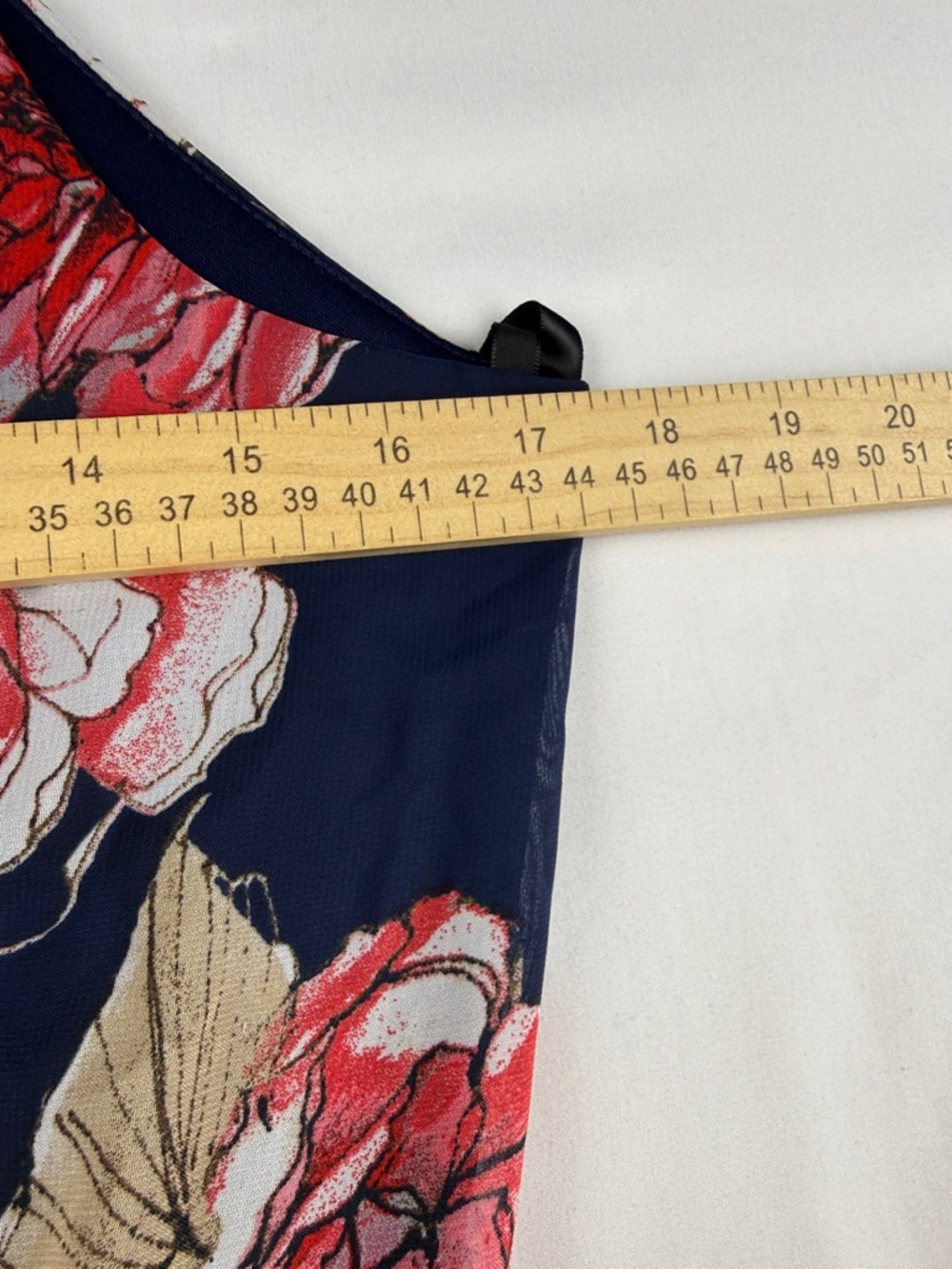 Bisou Bisou Navy Floral Maxi Dress Size 4 Lined Elegant - Picture 3 of 11
